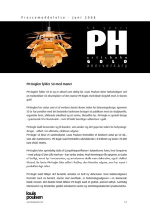 PH Artichoke Gold pressemed DK