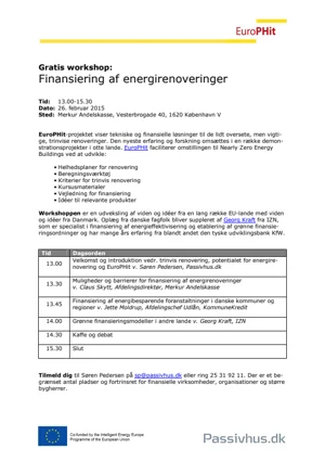 Workshop om finansiering