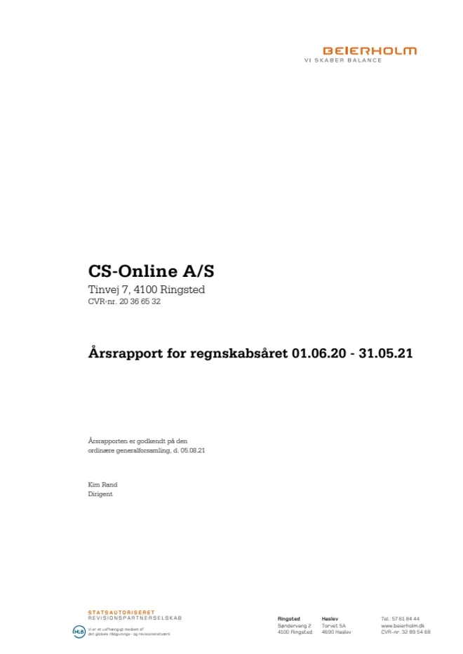 CS Online Årsrapport 2020 21 offentliggorelse 2021 08 11