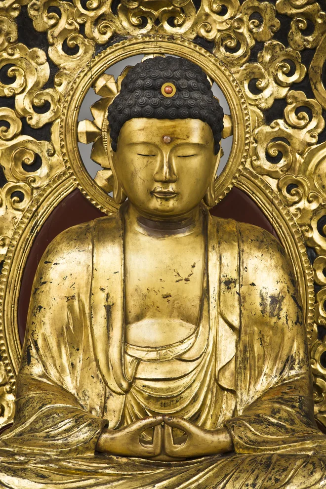 Amida Buddha(udsnit). Japan. Edo perioden. 1701