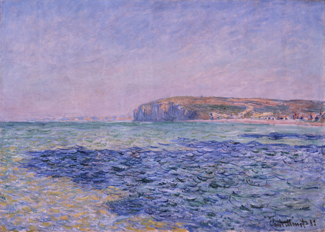 Claude Monet, Skygger på havet.Klipperne ved Pourville, 1882, Ny Carlsberg Glyptotek