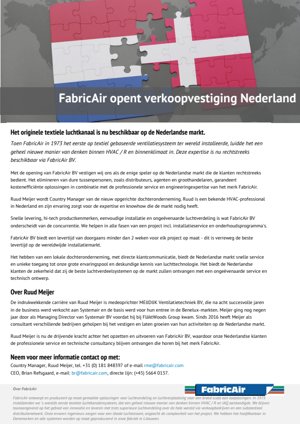 Press Release FabricAir BV is open for business Final NL Final