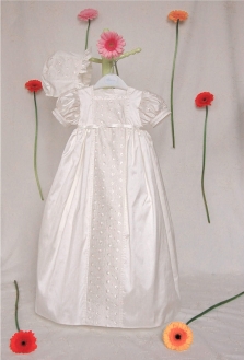 Maisy may silk christening gown