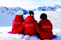 Danski guider sidder i sneen