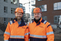 Administrerende direktør Lars Draslov (tv) og byggeleder Bjarne Jensen (th) Byens Tømrerentreprise