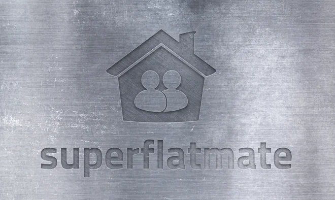 Superflatmate metal sign