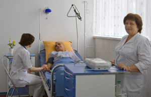 Patient på klinikken i Kiev