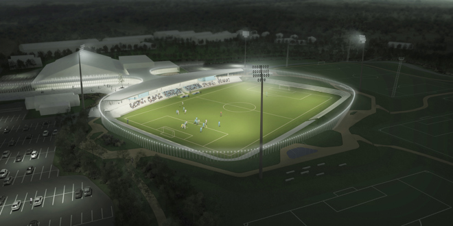 Nyt Helsingør Stadion droneview NOVA5