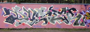 Semi wildstyle graffitimaleri udført af Crack of Dawn i Aarhus
