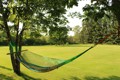 Swinging hammock backyard