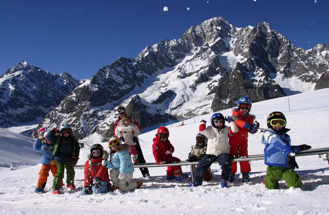 Children and Mont Blanc