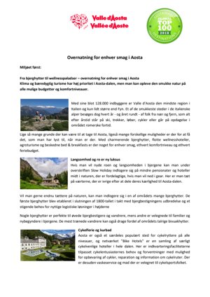 DK.overnatning for enhver smag i Aosta