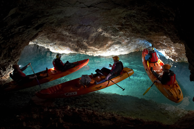 2. Kayaking underground Peca Mountain