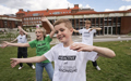 Skolernes Motionsdags opvarmningsdans 2020 med 7 årgang, Brønshøj Skole Foto Johnny Wichmann, Dansk Skoleidræt