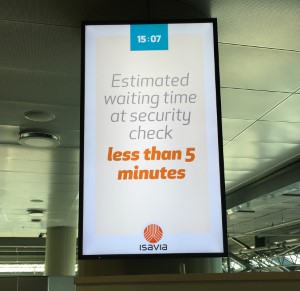Keflavik Airport Wait Time Sign