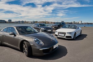 Porsche, Audi og BMW på havn i Aalborg