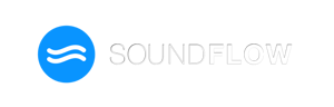 SoundFlow Logo White Text Transparent