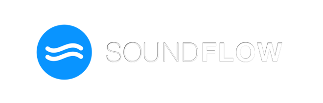 SoundFlow Logo White Text Transparent
